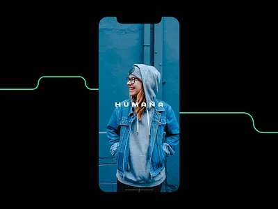 Humana branding design girl graphic logo minimal modern product typography vector vectorial