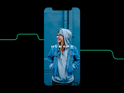 Humana branding design girl graphic logo minimal modern product typography vector vectorial