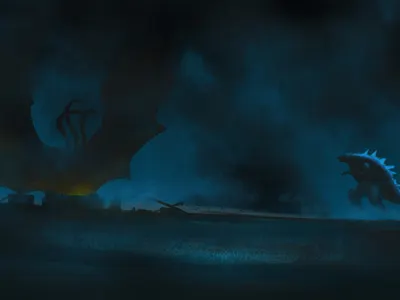 Godzilla: King of the Monsters art fanart godzilla illustration movie painting