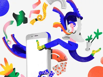 clothes app bright colors character character design clothes color design dribbble gradients illustration shapes ui web