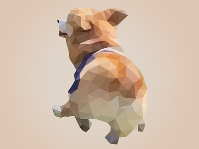 Low-Poly Corgi corgi graphic deisgn icon artwork logo design low poly