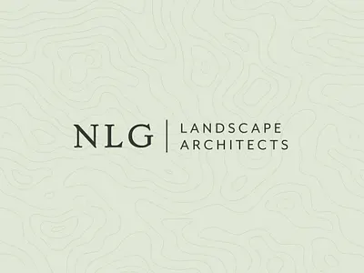 NLG Logo architects branding color design green lawncare logo