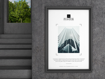 Industrial PSD Poster Mockup Free advertisement advertising branding download frame mockup free free mockup free psd mockup freebie freebies mockup mockup free mockup psd mockup template poster poster mockup poster mockup free posters psd template