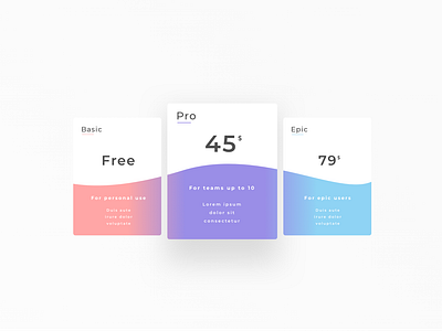 Daily UI Challenge #030 - Pricing dailyui design gradient color illustration ui vector web