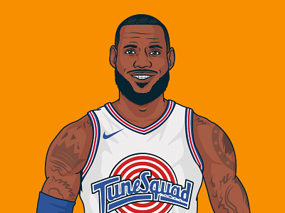 Space Jam 2 basketball illustration lebron james space jam vector