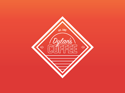 Day 6 Coffee Shop Dylans Coffee 1 badge branding challenge coffee cup cofffee concept daily challange design gradient hipster illustration logo logo a day logodesign logodesigns logos script sunrise typography vector