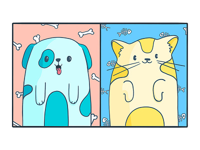 Would you rather be a dog or cat? cat comic dog illustration procreate would you rather
