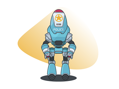 Protectron fallout graphic design illustration police robot vector