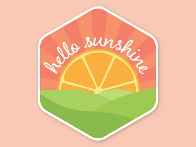 Hello Sunshine citrus hello illustration illustrator sunshine vector