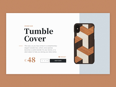 E-Commerce Product Page app blue brown case dailyui dailyui challenge e commerce iphone product shop simple typography website