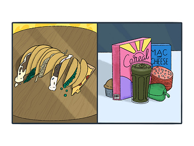 Would you rather eat all your food in taco shells or smoothies? cartoon design illustration procreate smoothie taco taco bell would you rather