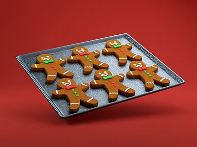 Gingerbread Men 3d baking cookies food gingerbread gingerbread man