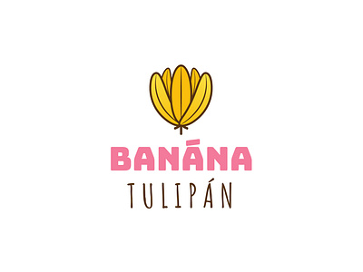 Banana tulip logo banana bananas colorful colorful design logo logo design logo design branding street food logo tulip tulips