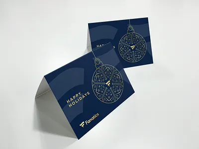Fanatics Holiday Table Tent branding christmas design fanatics gold graphic graphic design holiday holiday design logo logo design marketing mockup overlay print print design sports sports design table tent vector