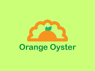 Orange Oyster branding design flat icon logo vector