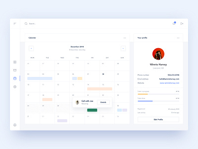 Calendar calendar dashboard minimal ui ux web