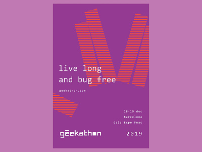 Live long and bug free 2019 barcelona bug contest design developer geek geekathon geeks hackathon hand illustration live long and prosper logo minimal purple spock star trek vector