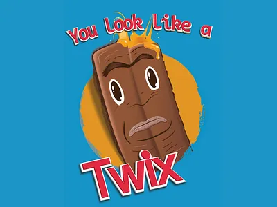 You Look Like a Twix character art character creation chocolate comic food illustration time out twix vector