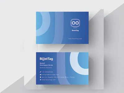 Bussines Card Boosttag brand brandidentity branding design flatdesign identy illustration logo material design typography