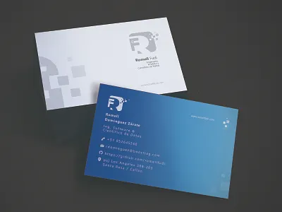 Bussines Card present brand branding design designux flat illustration material design materialdesign typography
