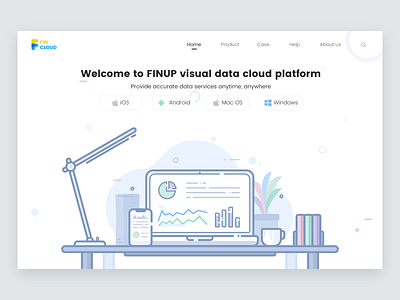 Findata clean color dashboard design illustration mbe ui