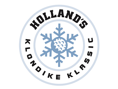 Klondike Klassic Logo branding golf ball logo logo design snowflake