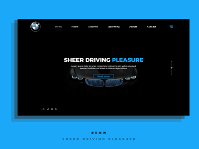 BMW Home page design blue bmw brand branding car color design dribbble homepage homepage design illustration power ui ux vector web