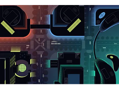 Huaihai Road - Shanghai design flat illustration vector