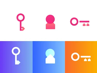 Securent Logo / key / home clean color concept creative flat gradient home house hut icon illustration key key hole logo minimal protection security sumesh symbol vector