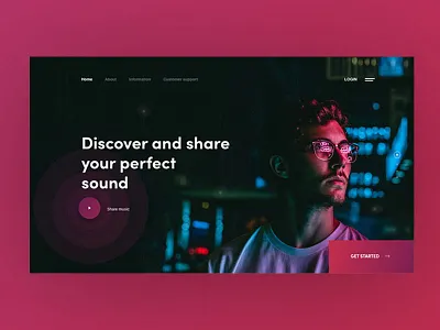 Music Landing page landing landing page landing page design music sound spotify