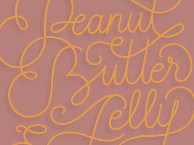 PB&J design illustration lettering vector