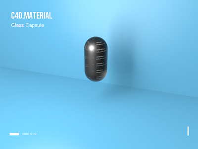 Glass Capsule c4d design ui