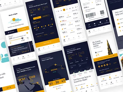 Air Travel App Concept airplane airways concept flight ui pack ui ux ui ux design