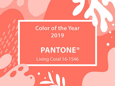 Living Coral 2019 2019 art collage colors coral floral illustration living coral pantone pink