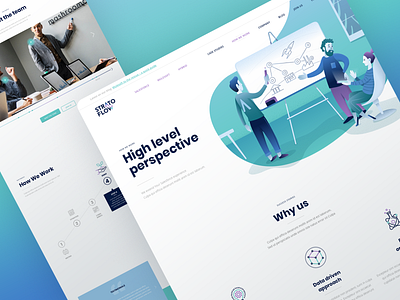 Stratoflow – How We Work character design how we work illustration process process flow ui user interface vector vector illustration webdesign website