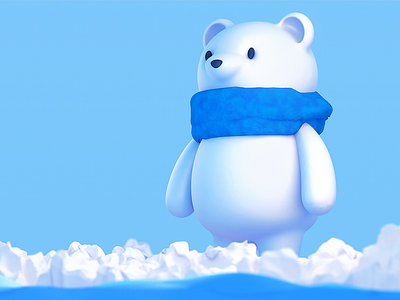 help help Polar Bear arctic bear c4d ice north pole polar bear snow