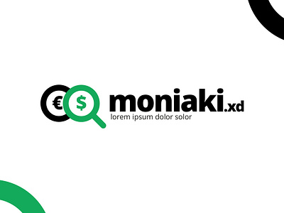 Moniaki branding dolar euro id ilustrator logo low money