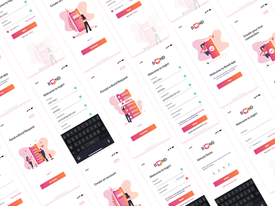 Bond app UI Kit app app app design illustration login design minimal splash screen ui ui design ux ux design vector