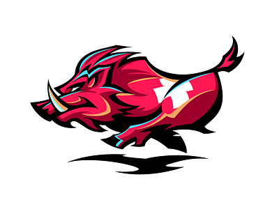 Boar illustration logo vector