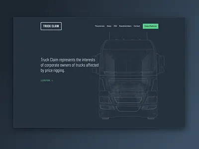 Truck Claim landingpage barlow business google fonts landing page platform truck ui ux webdesign webdesigner wireframe