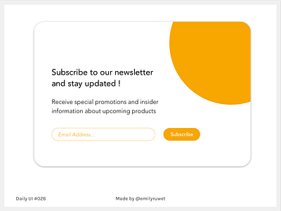 Dailyui 26 dailyui newsletters sketch app subscribe uidesign uxdesign