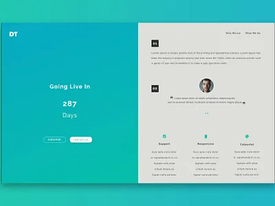 Coming Soon Page colors comingsoon design gradient logo photoshop typography ui ux vector web