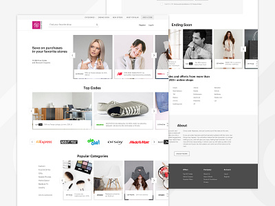 eCommerce homepage design ecommerce layout mamon ui web