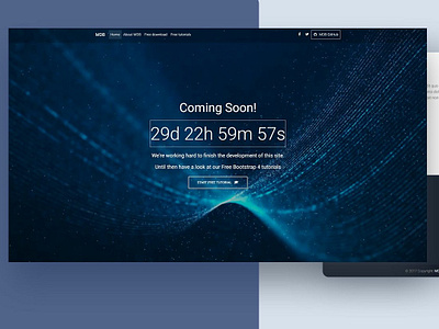 Coming Soon Template bootstrap css design html js material design template ui ux web