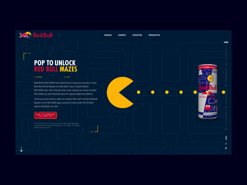 Code animation - Red Bull & Pac-Man animation campaign campaigns code css css 3 css animation css animations design game html html 5 html css intro javascript motion ui web website