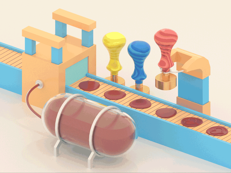 Heart Machine 3d 3d animation 3dsmax gif heart illustration isometric loop low poly lowpoly lowpolyart machine