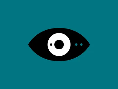 Detailed 2d design eye flat icon vector