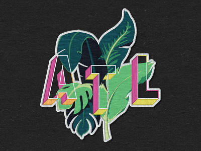 Atlanna Jungle Patch atl atlanta illustration illustrator patch patch design photoshop retro