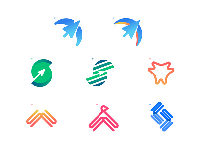 Swwwift Branding Concepts bird branding branding concept cursor design gradients icon illustration logo quick swift websites