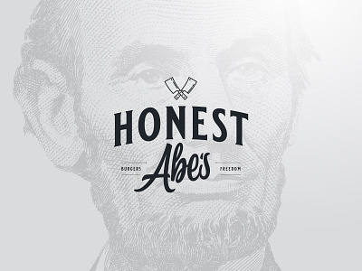 Honest Abe's Logo Concept v2 abraham lincoln brand identity brand studio branding burgers lnk logo logo badge logo design logotype nebraska restaurant restaurant branding